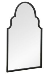 "MirrorOutlet Black Metal Framed Arched Garden Wall Mirror 41""x 24"" (104CM X 61CM) - Size: 1 Pack" - thumbnail 4