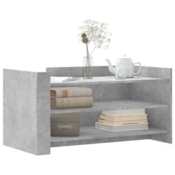 Berkfield Home Coffee Table Concrete Grey 100x50x50 cm Engineered Wood - Size: 100 x 50 x 50 cm - thumbnail 3