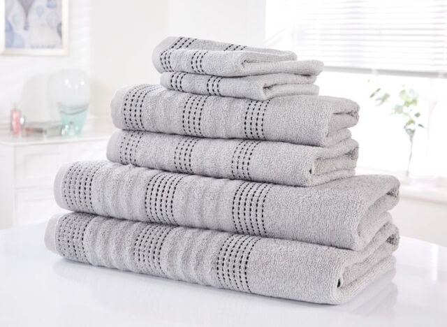 Rapport Home Spa 100% Cotton Super Soft & Absorbent Towel in Silver - image 1