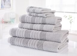 Rapport Home Spa 100% Cotton Super Soft & Absorbent Towel in Silver - thumbnail 1