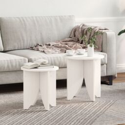 Berkfield Home Coffee Table Set 2 pcs White 41.5 x 41.5 x 44 cm - thumbnail 1