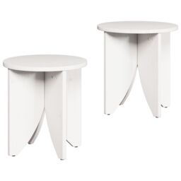 Berkfield Home Coffee Table Set 2 pcs White 41.5 x 41.5 x 44 cm - thumbnail 2