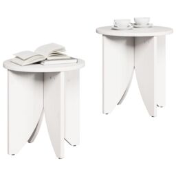 Berkfield Home Coffee Table Set 2 pcs White 41.5 x 41.5 x 44 cm - thumbnail 3