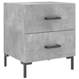 Berkfield Home Bedside Cabinet Concrete Grey 40x35x47.5 cm Engineered Wood - thumbnail 2