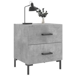 Berkfield Home Bedside Cabinet Concrete Grey 40x35x47.5 cm Engineered Wood - thumbnail 3