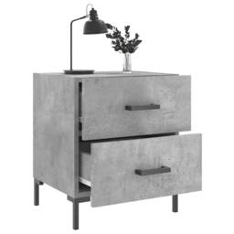 Berkfield Home Bedside Cabinet Concrete Grey 40x35x47.5 cm Engineered Wood - thumbnail 4