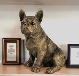 Animal Crackers French Bulldog Bronze Effect Dog Figurine From The Reflections Bronzed Range By Leonardo, In Quality Gold Gift Box - thumbnail 5