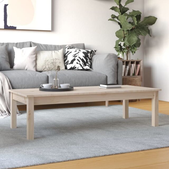Berkfield Home Coffee Table 110x50x30 cm Solid Wood Pine in Brown - Size: 110 x 50 x 30 cm - image 1