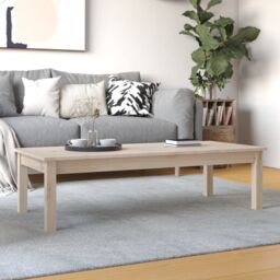 Berkfield Home Coffee Table 110x50x30 cm Solid Wood Pine in Brown - Size: 110 x 50 x 30 cm - thumbnail 1