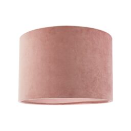 Happy Homewares Designer Soft Velvet Fabric Round Lamp Shade for Table or Pendant in Pink - Size: 12 inches