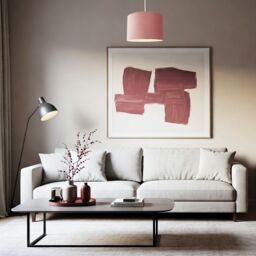 Happy Homewares Designer Soft Velvet Fabric Round Lamp Shade for Table or Pendant in Pink - Size: 12 inches - thumbnail 7
