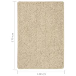 Berkfield Home Shaggy Rug Cream 120x170 cm Anti Slip in Beige - Size: 100 cm diameter - thumbnail 5