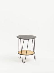 Orsina Side Table With Hairpin Legs, Stylish Design Lounge Table, Minimalist Hallway Table With Metal Hairpin Legs in Natural - thumbnail 3
