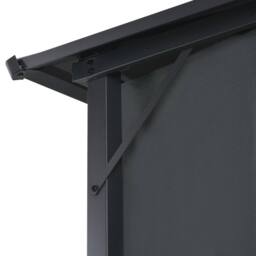 Berkfield Home Gazebo with Curtain Aluminium 3x3 m Black - thumbnail 5