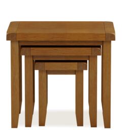 Rest Relax Elston Oak Nest Of 3 Tables in Brown - thumbnail 2