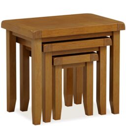 Rest Relax Elston Oak Nest Of 3 Tables in Brown