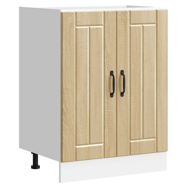 Berkfield Home Sink Base Cabinet Lucca Sonoma Oak Engineered Wood in Brown - image 1