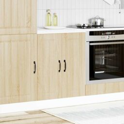 Berkfield Home Sink Base Cabinet Lucca Sonoma Oak Engineered Wood in Brown - thumbnail 2