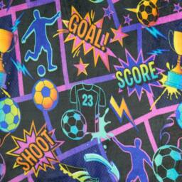 OHS Comic Football Flannel Fleece Throw Blanket Soft Bedspread - Size: 125 cm x 150 cm - thumbnail 5