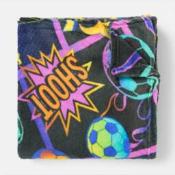 OHS Comic Football Flannel Fleece Throw Blanket Soft Bedspread - Size: 125 cm x 150 cm - thumbnail 4