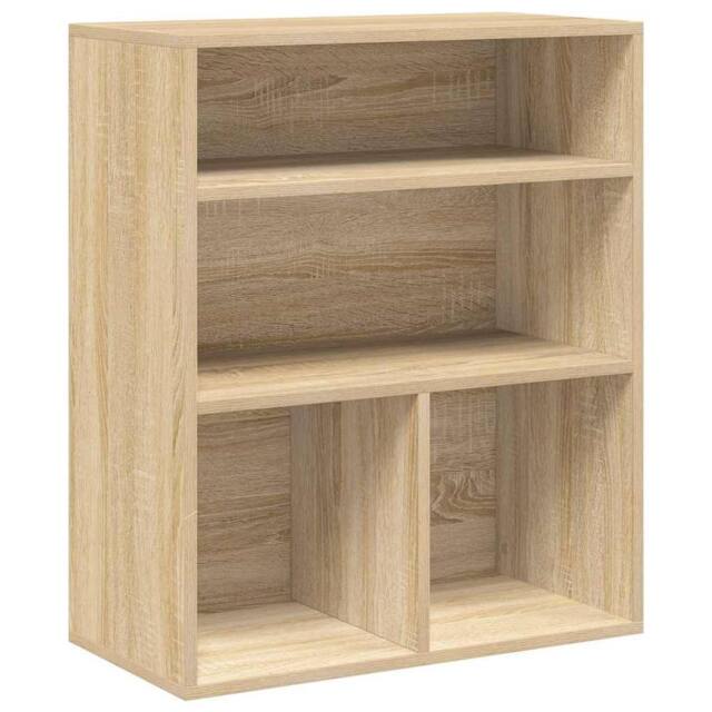 Berkfield Home Book Cabinet Sonoma Oak 60x30x71.5 cm Engineered Wood in Light Tan - image 1