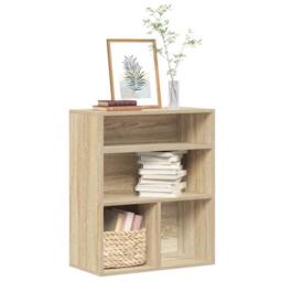 Berkfield Home Book Cabinet Sonoma Oak 60x30x71.5 cm Engineered Wood in Light Tan - thumbnail 2