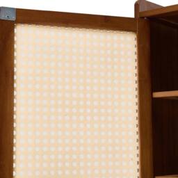 FORGEVIO 7 Tier Shoe Cabinet Storage with 2 Doors Freestanding Shoe Rack in Brown - thumbnail 5