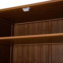 FORGEVIO 7 Tier Shoe Cabinet Storage with 2 Doors Freestanding Shoe Rack in Brown - thumbnail 4