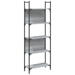 Berkfield Home Bookshelf 5-Tier Grey Sonoma 60.5x24x166.5 cm Engineered Wood - thumbnail 2