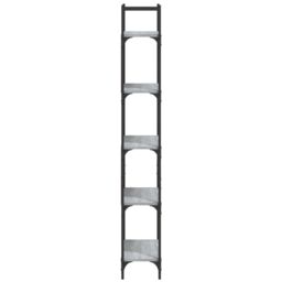 Berkfield Home Bookshelf 5-Tier Grey Sonoma 60.5x24x166.5 cm Engineered Wood - thumbnail 6