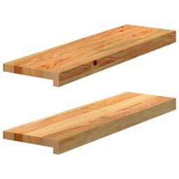Berkfield Home Window Sills 2 pcs¬†Light Brown 70x20x2 cm Solid Wood Oak - Size: Medium