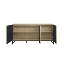 sweeek 160cm contemporary sideboard with wood effect in Beige - thumbnail 6