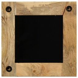 Berkfield Home Mirror Solid Mango Wood 50x50 cm in Brown - thumbnail 5