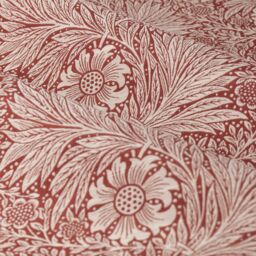 Morris & Co Marigold Jacquard Floral Room Darkening Pencil Pleat Curtains in Red - Size: 168 cm width x 137 cm drop - thumbnail 6