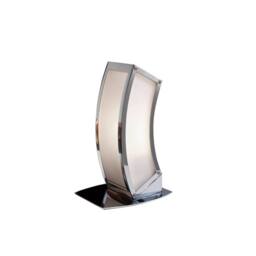 Netlighting Duna E27 Table Lamp 1 Light E27 Polished Chrome White Acrylic in Grey - thumbnail 1