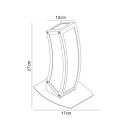 Netlighting Duna E27 Table Lamp 1 Light E27 Polished Chrome White Acrylic in Grey - thumbnail 2