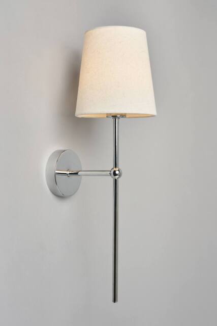BHS Lighting Tamsin Rechargeable Shaded Wall Light in Silver - image 1