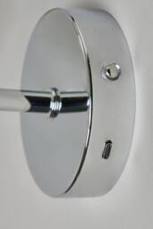 BHS Lighting Tamsin Rechargeable Shaded Wall Light in Silver - thumbnail 3