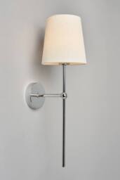 BHS Lighting Tamsin Rechargeable Shaded Wall Light in Silver - thumbnail 1