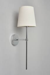 BHS Lighting Tamsin Rechargeable Shaded Wall Light in Silver - thumbnail 2