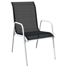 Berkfield Home 9 Piece Outdoor Dining Set Steel Black - thumbnail 4