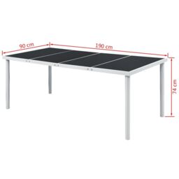 Berkfield Home 9 Piece Outdoor Dining Set Steel Black - thumbnail 5