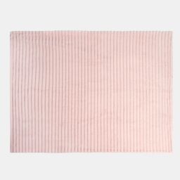 OHS Faux Fur Ribbed Fleece Throw Blanket Winter Warm Supersoft in Pink - thumbnail 5