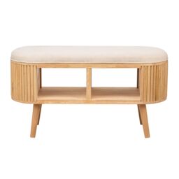 Nordlys Bohemian Style Rattan Bench in Brown - thumbnail 6