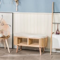 Nordlys Bohemian Style Rattan Bench in Brown - thumbnail 7