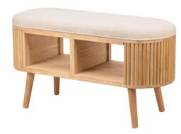 Nordlys Bohemian Style Rattan Bench in Brown - thumbnail 1