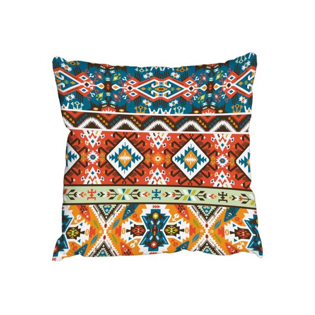 Benjamin Tate Design Cushions - Seamless colorful pattern in tribal style (Cushion)