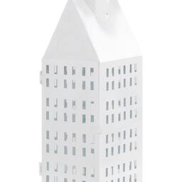 Wyld and Coco Aura Lantern White Iron 40cm - Minimalist House Candle Holder - thumbnail 2