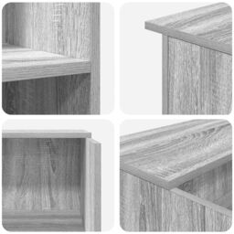 Berkfield Home Reception Desk Grey Sonoma 100x50x103.5 cm Engineered Wood - thumbnail 8