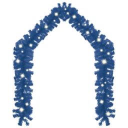 Berkfield Home Christmas Garland with LED Lights 5 m Blue - thumbnail 2